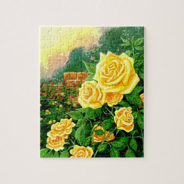 Climbing Yellow Roses Jigsaw Puzzle (Vertical)