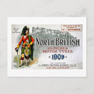 Clincher Motor Tyres1909 - Vintage Advertisement Postcard
