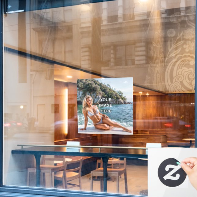 CLING! 🪟 Custom Window Cling – Add Image or Text (Cafe Window)