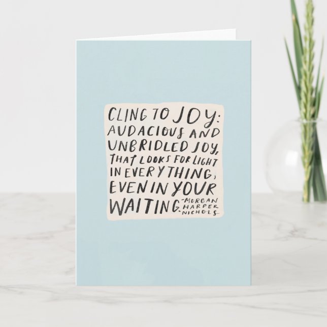 Cling to joy - greeting card (Front)