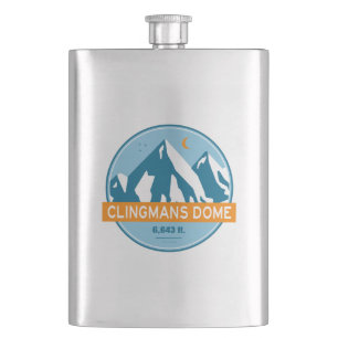 Clingmans Dome North Carolina Tennessee Stars Moon Hip Flask