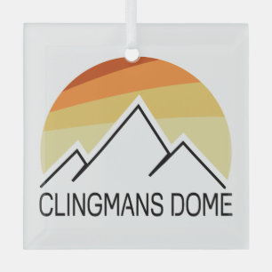 Clingmans Dome Retro Glass Ornament
