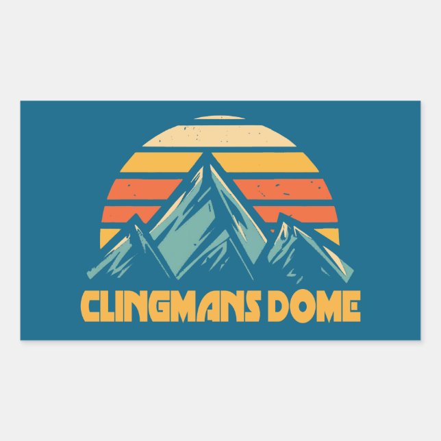 Clingmans Dome Retro Turquoise Sticker (Front)