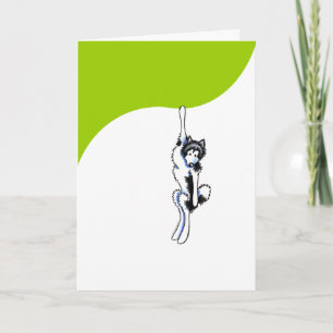 Clingy Alaskan Malamute Card