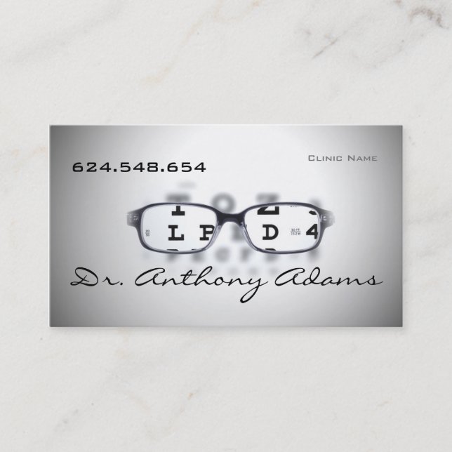 Clinic Hospital Private Optometrist Doctor Card (Front)