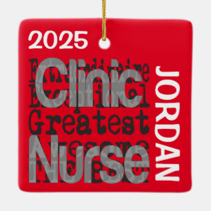 Clinic Nurse Extraordinaire CUSTOM Ceramic Ornament