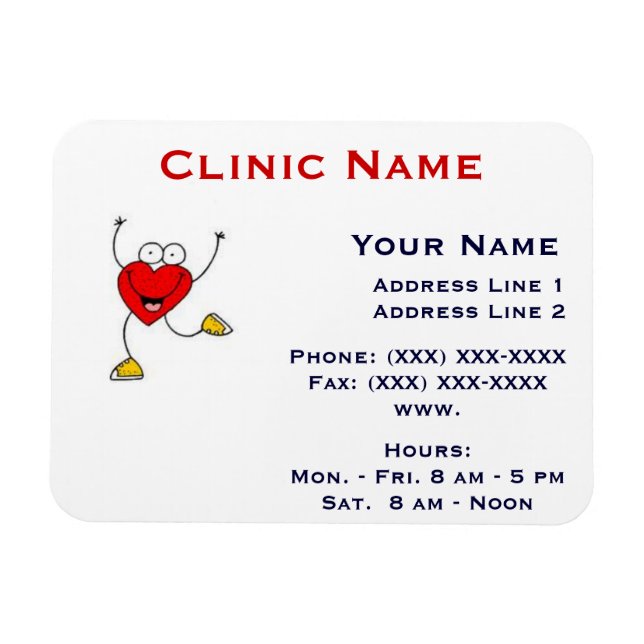 Clinic Promotionl Magnet -Horizonttl/Dancing Heart (Horizontal)