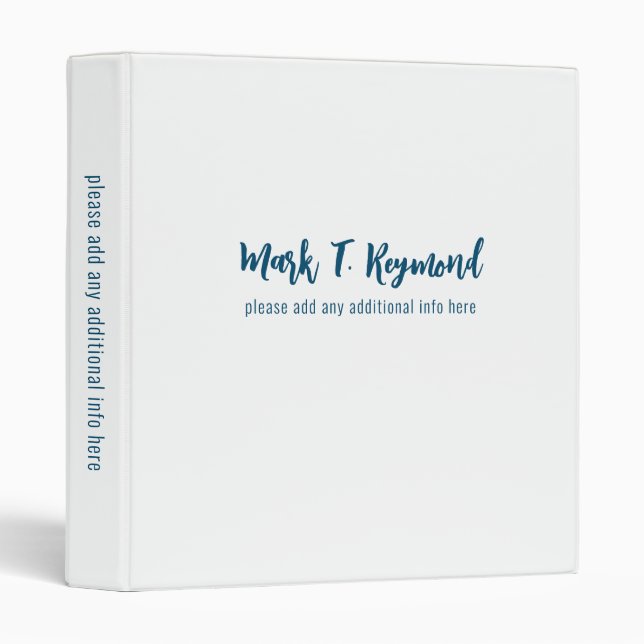 Clinic White Binder with Name (Front/Spine)