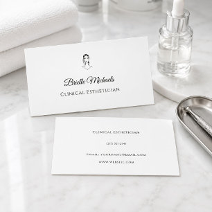 Clinical Aesthetician Minimal Elegant Business Card