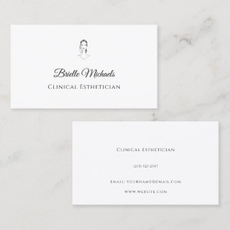 Clinical Aesthetician Minimal Elegant Business Card
