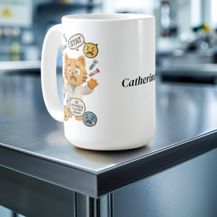 Clinical Lab Tech Cat Running So Many Tests Coffee Mug