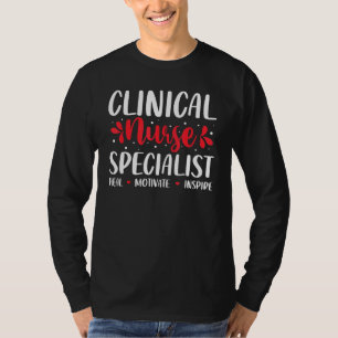 Clinical Nurse Specialist Love Inspire Heal Nursin T-Shirt