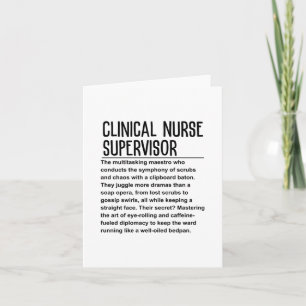 Clinical nurse supervisor card