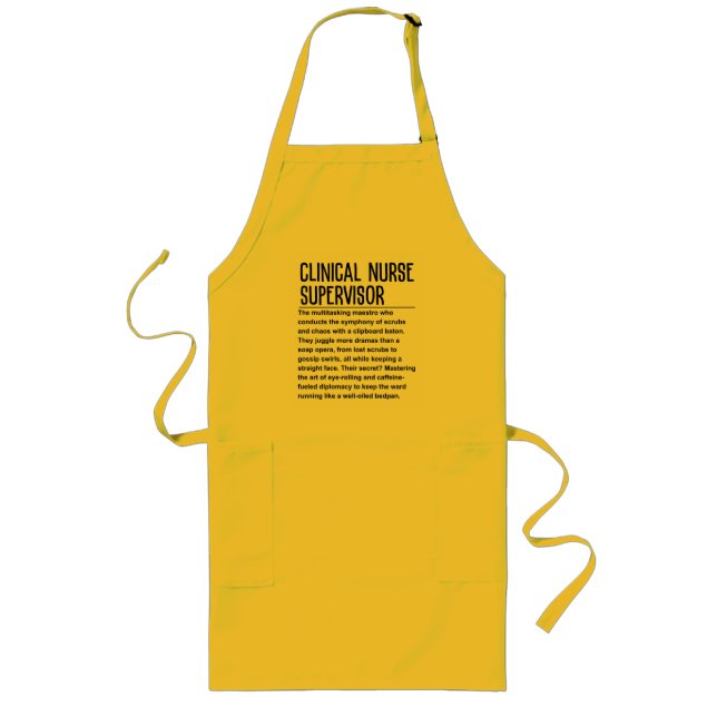 Clinical nurse supervisor long apron (Front)