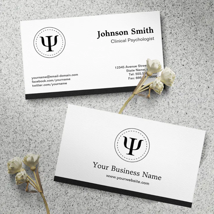 Clinical Psychologist Psychology Psi Symbol Business Card Zazzle