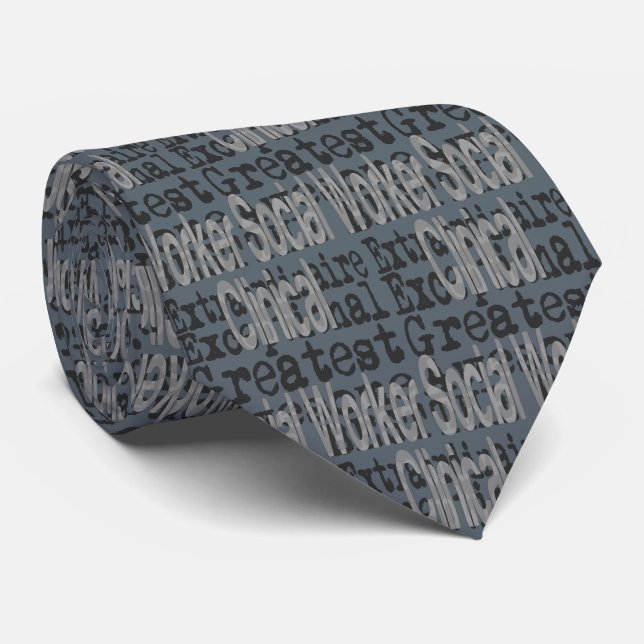 Clinical Social Worker Extraordinaire Tie (Rolled)