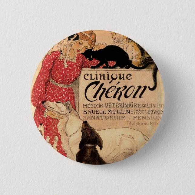 Clinique Cheron 2 Inch Round Button (Front)