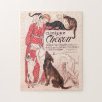 Clinique Cheron Vintage Dog Cat Steinlen Poster