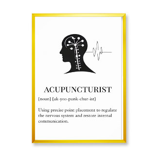 Clinique d'acupuncture affiche murale
