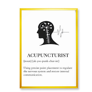 Clinique d'acupuncture affiche murale