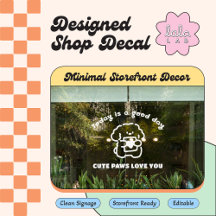 Clinique vétérinaire blanche Autocollant de fenêtr