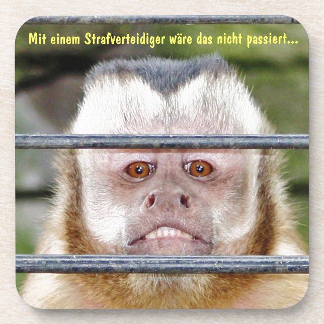 clink-monkey - Knastaffe Coaster (Front)