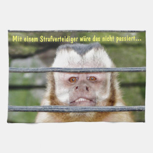clink-monkey - Knastaffe Kitchen Towel