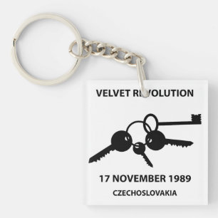Clinking keys - velvet revolution symbol keychain