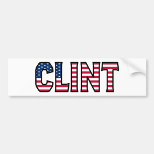 Clint Nom Vorname USA Aufkleber Sticker Auto