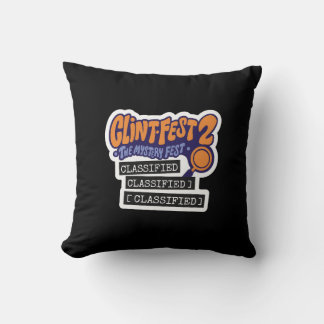 Clintfest 2 throw pillow
