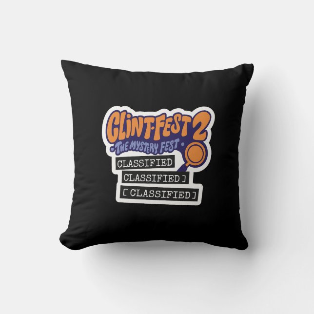Clintfest 2 throw pillow (Front)