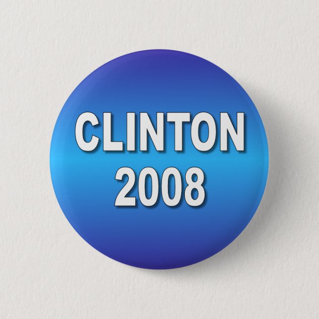 clinton 2008 2 inch round button (Front)