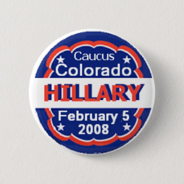 Clinton CO Caucus Button (Front)