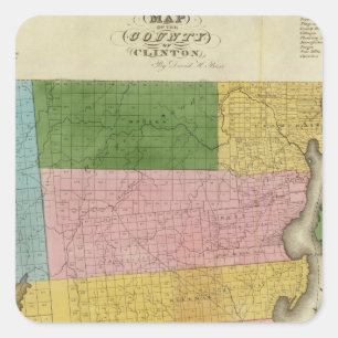Clinton County Square Sticker