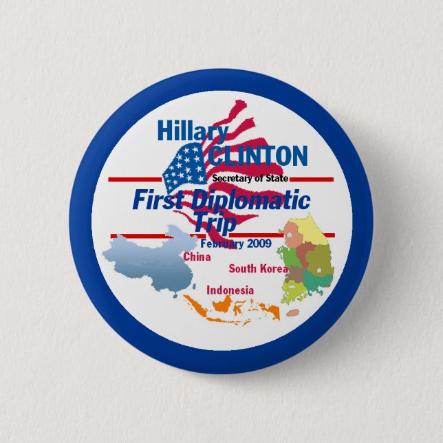Clinton Diplomatic Button (Front)