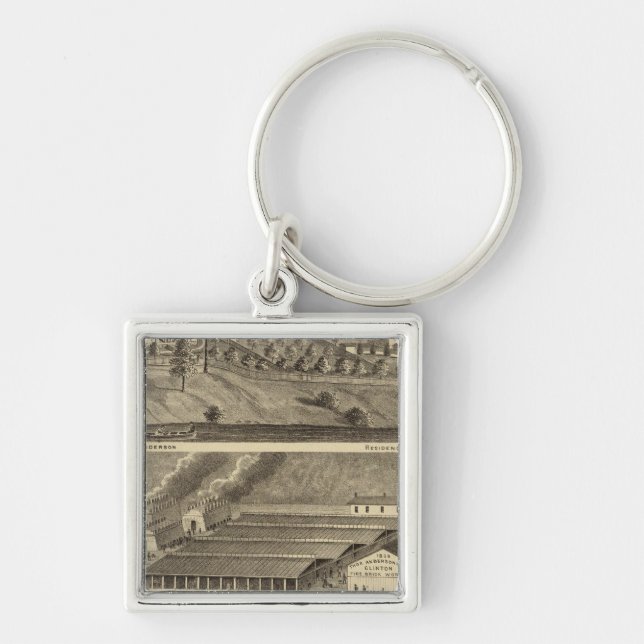 Clinton Fire Brick Works Anderson's Landing Keychain (Front)
