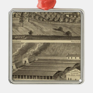 Clinton Fire Brick Works Anderson's Landing Metal Ornament