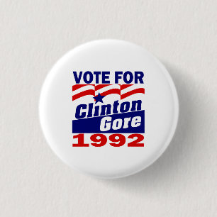 Clinton/Gore 1992   1 Inch Round Button