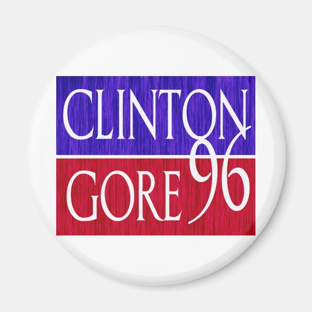 Clinton Gore 96 Distressed Design Magnet (Front)
