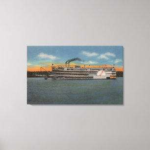 Clinton, IA - View of S.S.President Canvas Print