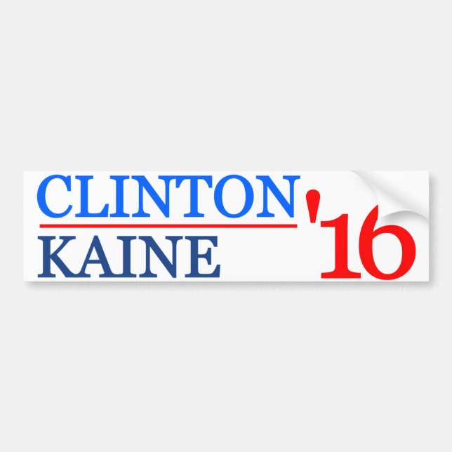 Clinton Kaine 2016 Bumper Sticker (Front)