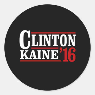 Clinton Kaine 2016 - Retro Sign -- Classic Round Sticker