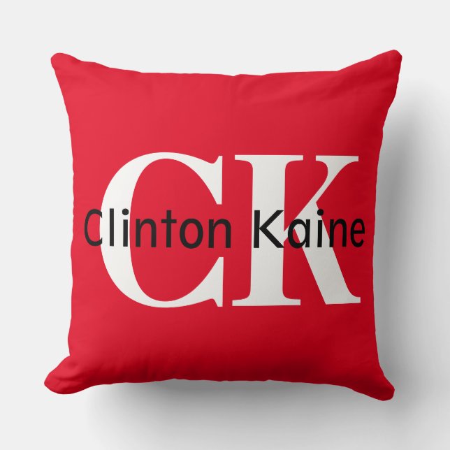 Clinton Kaine - CK 2016 Throw Pillow (Front)