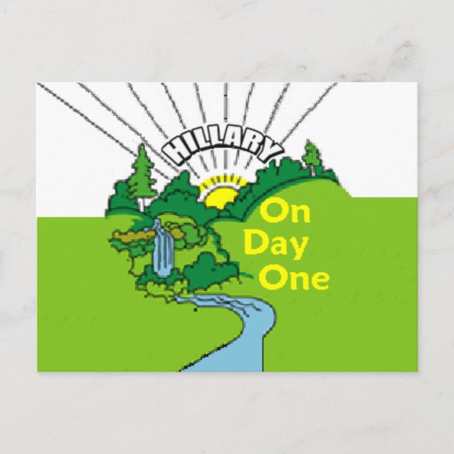 Clinton On Day One Postcard (Front)