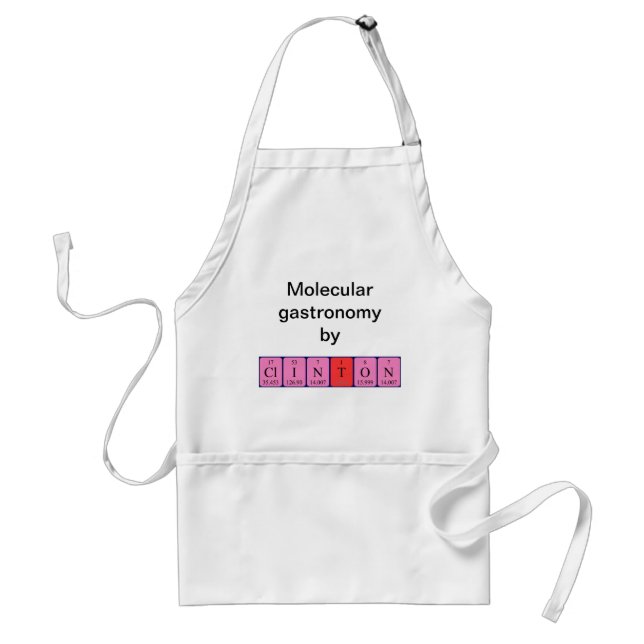 Clinton periodic table name apron (Front)