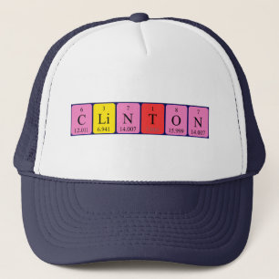 Clinton periodic table name hat