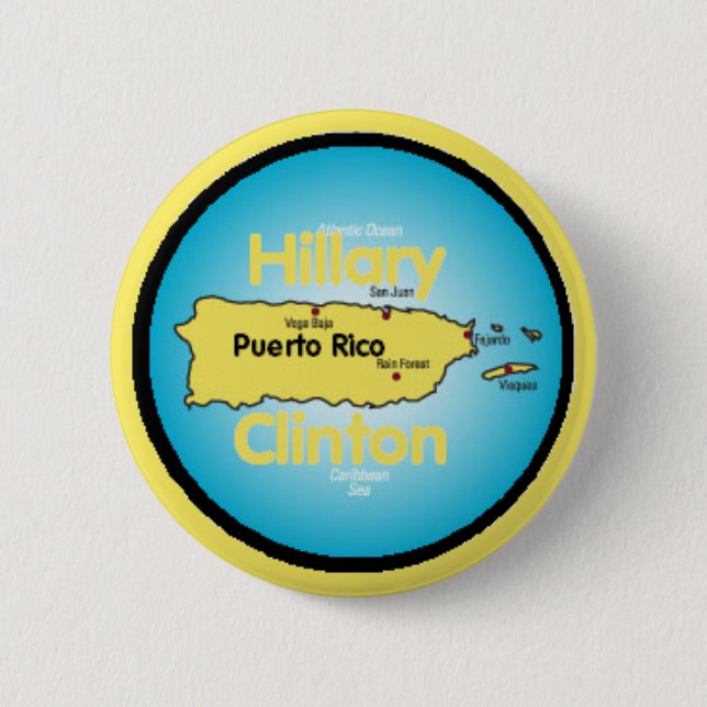 Clinton Puerto Rico Button (Front)