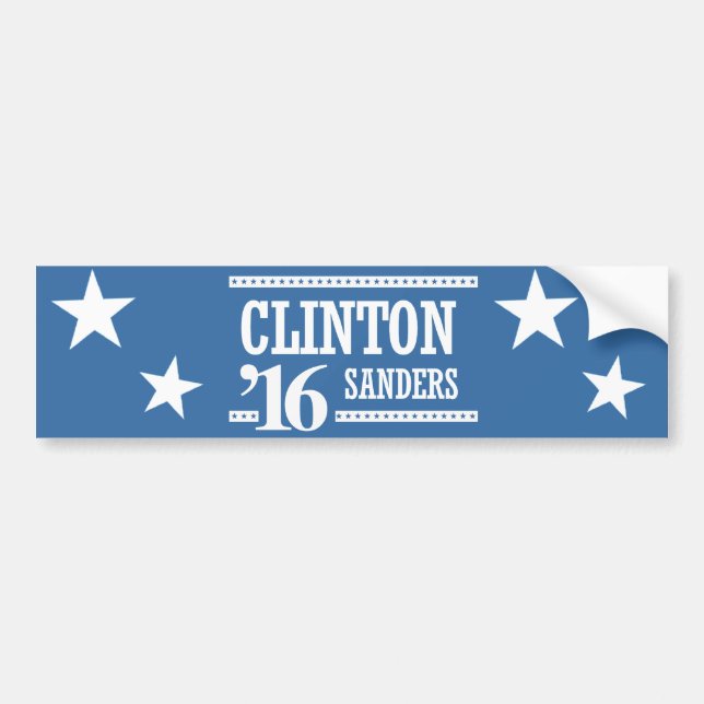Clinton Sanders 2016 Bumper Sticker (Front)