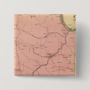 Clinton Township 2 Inch Square Button