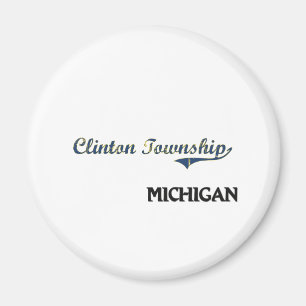 Clinton Township Michigan City Classic Magnet